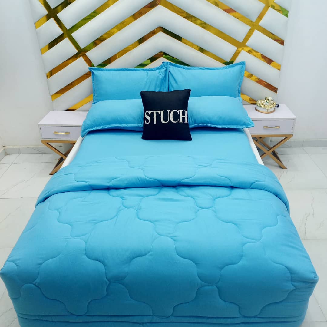 PLAIN BLUE 7/7 DUVET SET