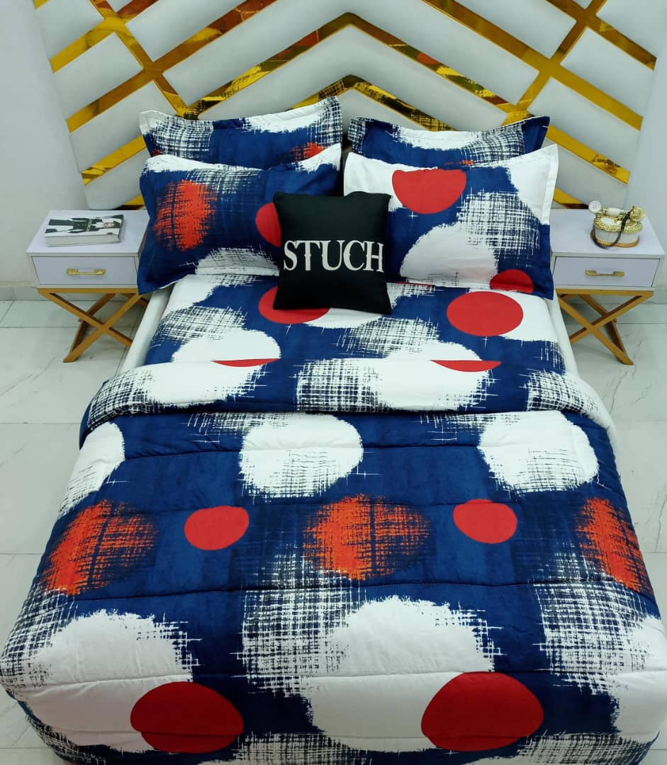 BLUE WHITE OVAL 7/7 DUVET SET